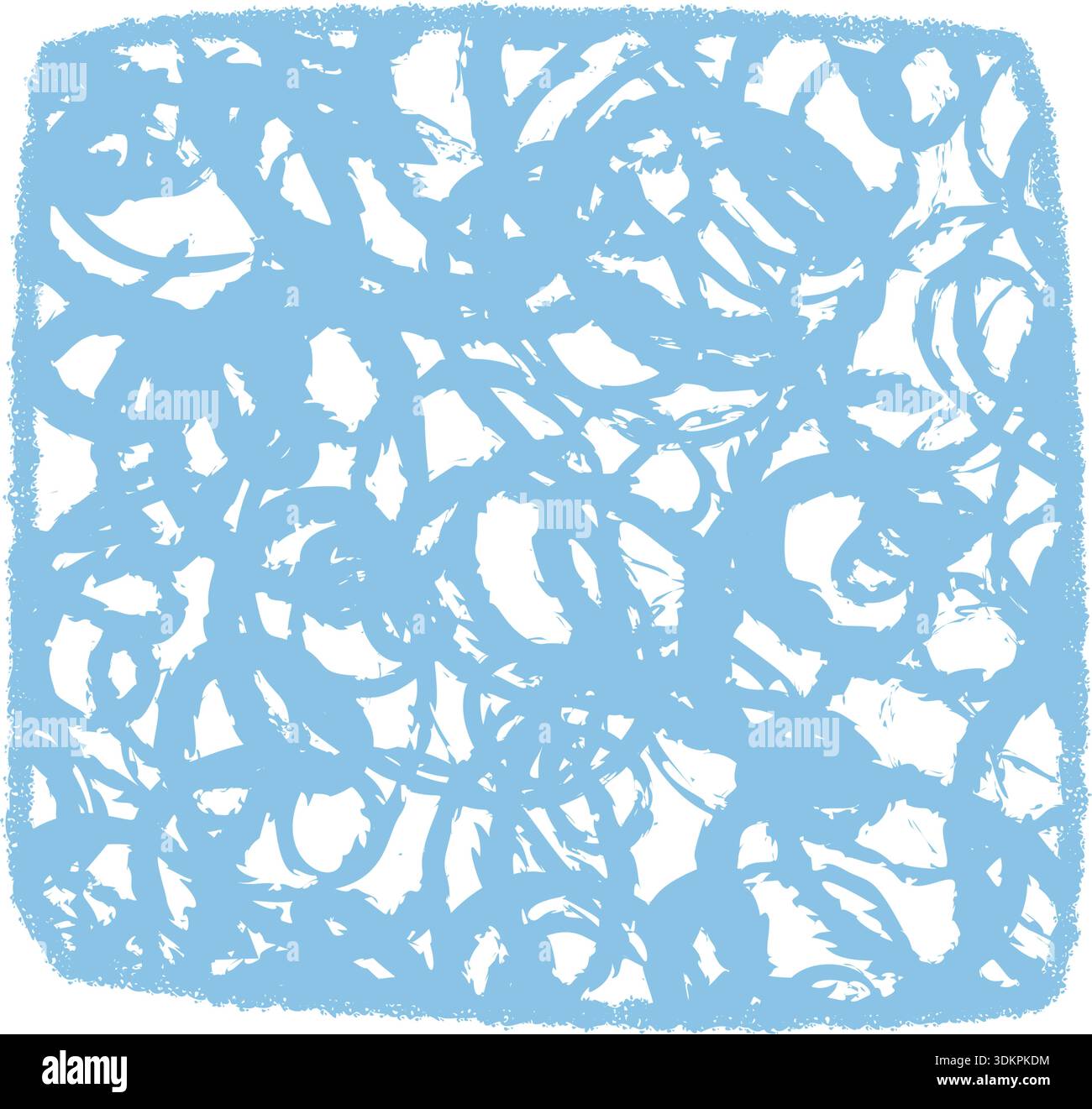 Hand Drawn Curly Crayon Square Frame Stock Vector