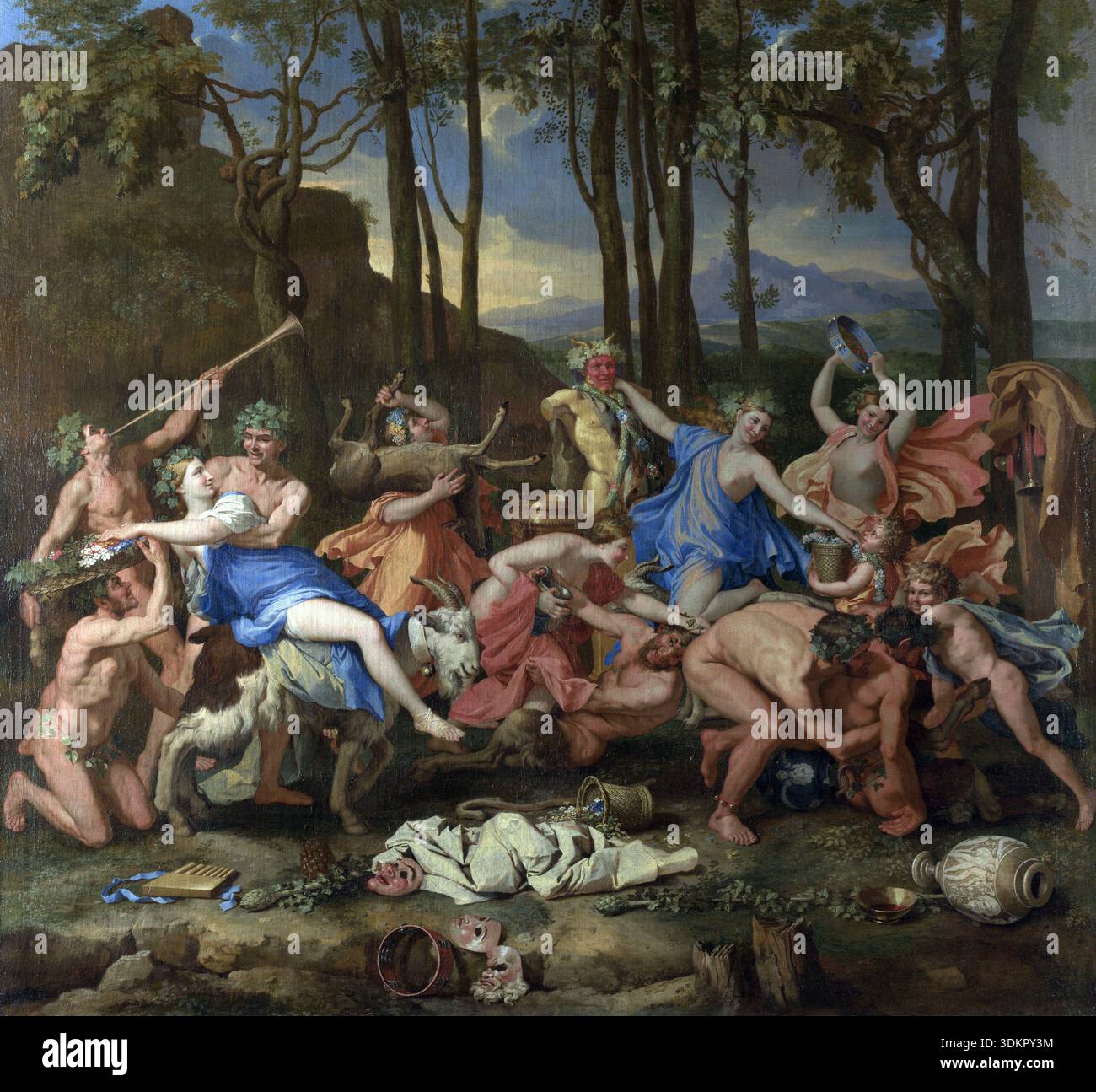 絵画 Pan The Triumph of Pan, 1636, Painting by Nicolas Poussin Stock Photo