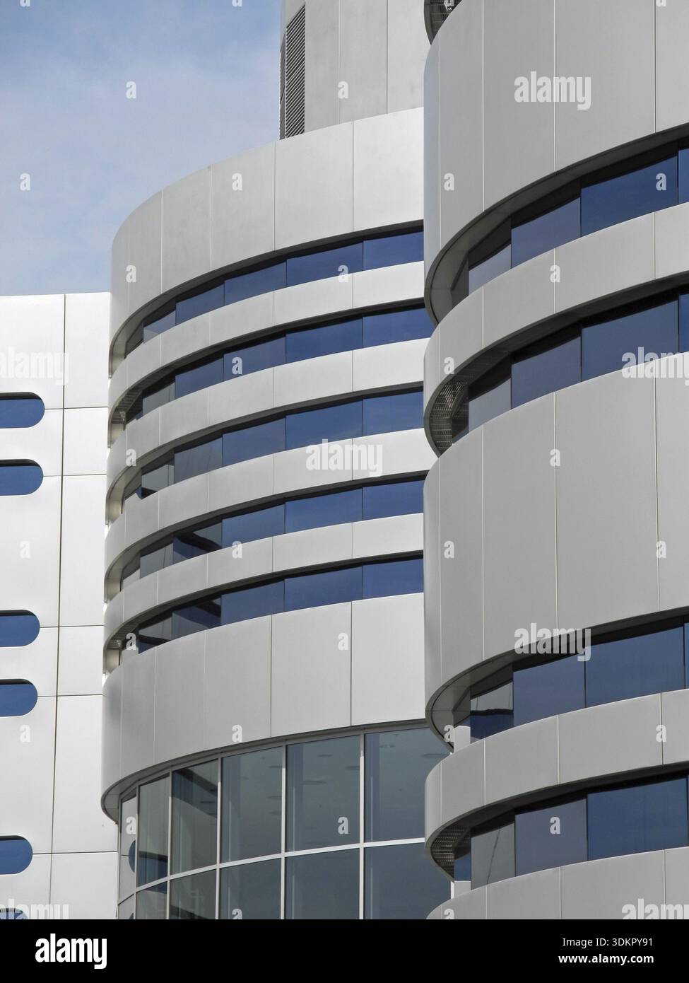 Office building, business, round, high-rise building, facade, building ...
