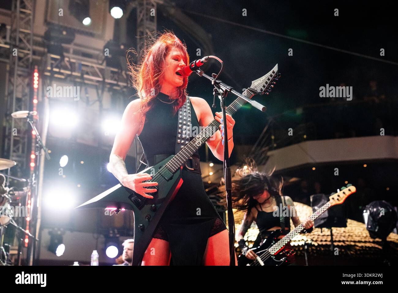 Morgan Lander Of Kittie Performs During The ShipRocked Cruise On Morgan Lander Of Kittie Performs During The Shiprocked Cruise On Tuesday Jan 27 2026 On Board The Carnival Horizon Photo By Amy 3DKR2WJ