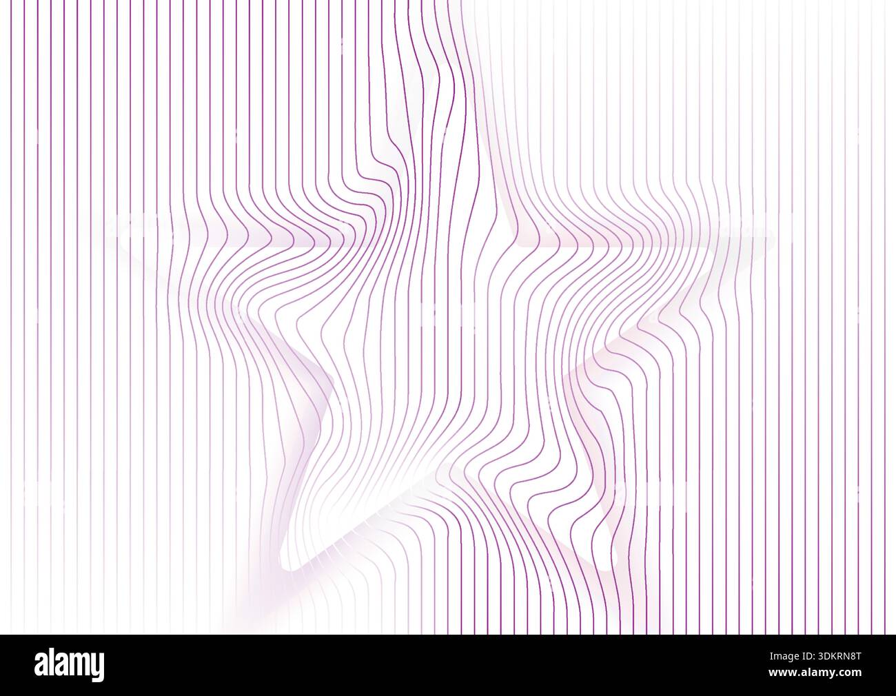 Abstract warped violet lines forming distorted star shape, tech minimal background. Vector geometric pattern design Stock Vector