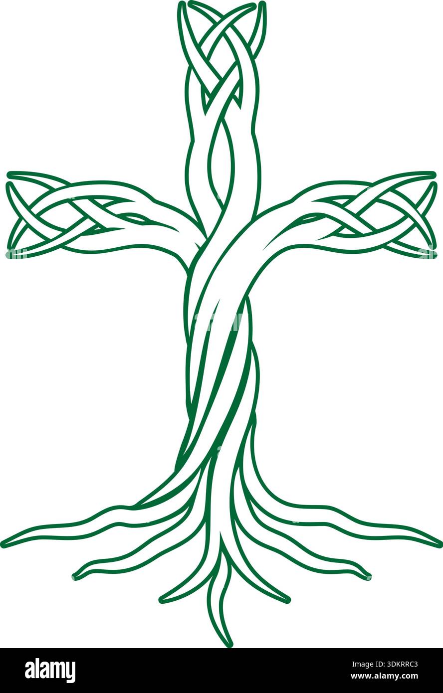 Christian Cross Tree of Life Icon Illustration Stock Vector Image & Art ...