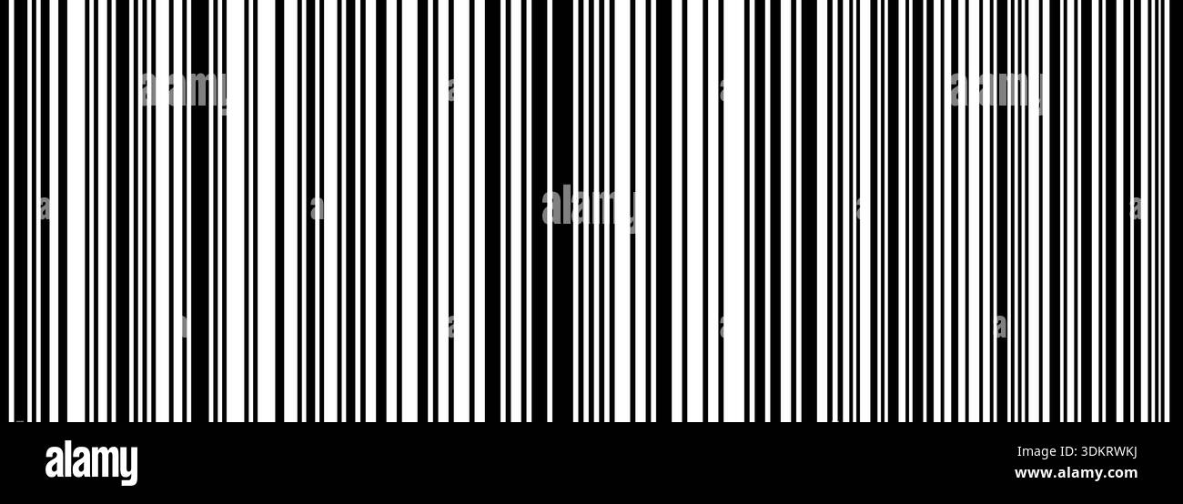 Black and white barcode strips pattern form abstract linear vector background Stock Vector