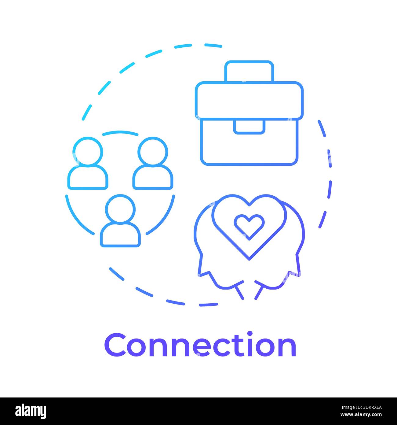 Connection blue gradient concept icon Stock Vector