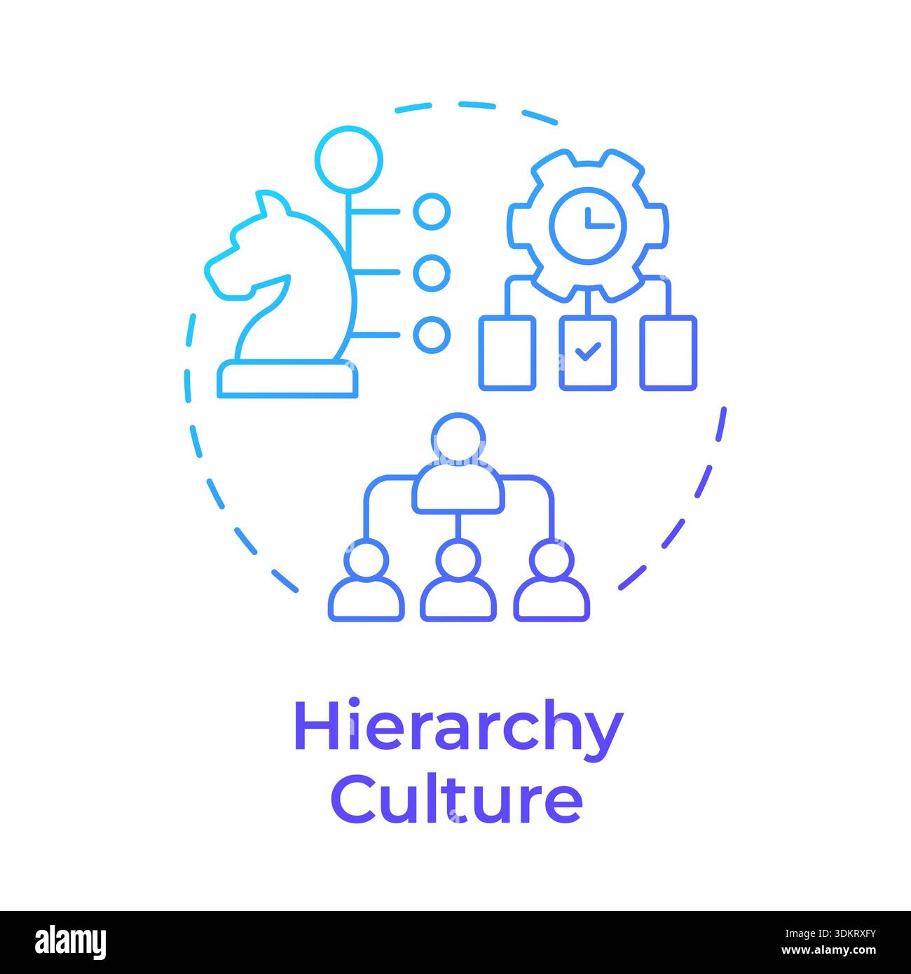Hierarchy culture blue gradient concept icon Stock Vector Image & Art ...