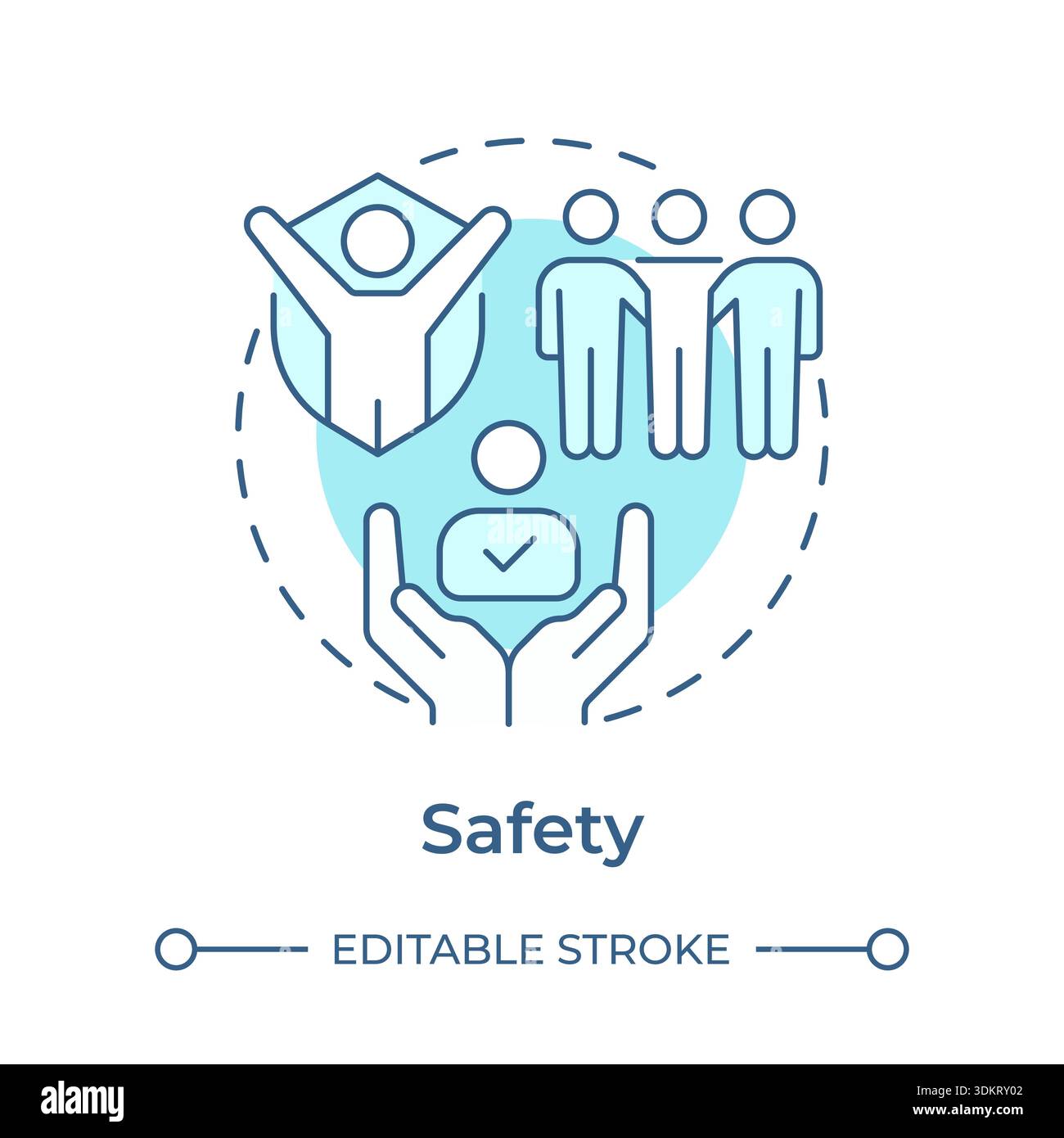 Safety soft blue concept icon Stock Vector