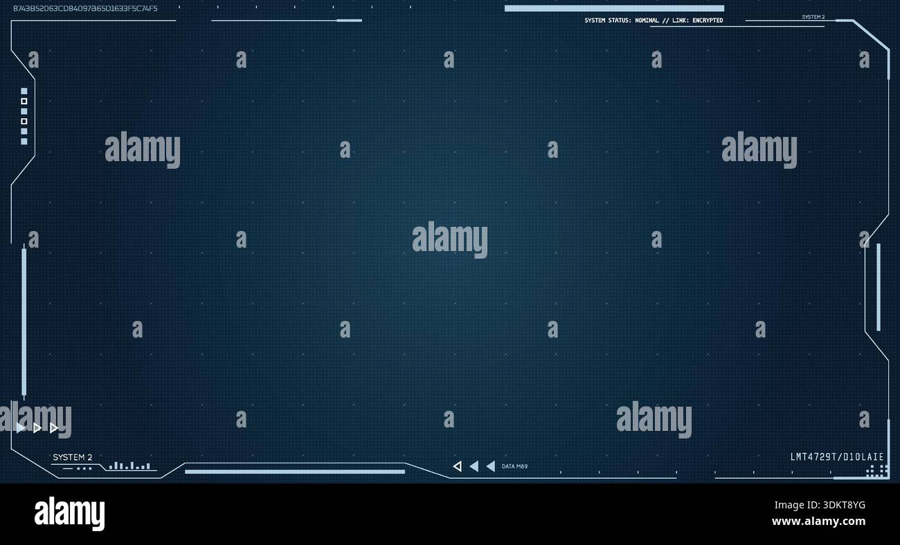 Blue hud frame cyber Stock Vector Images - Alamy