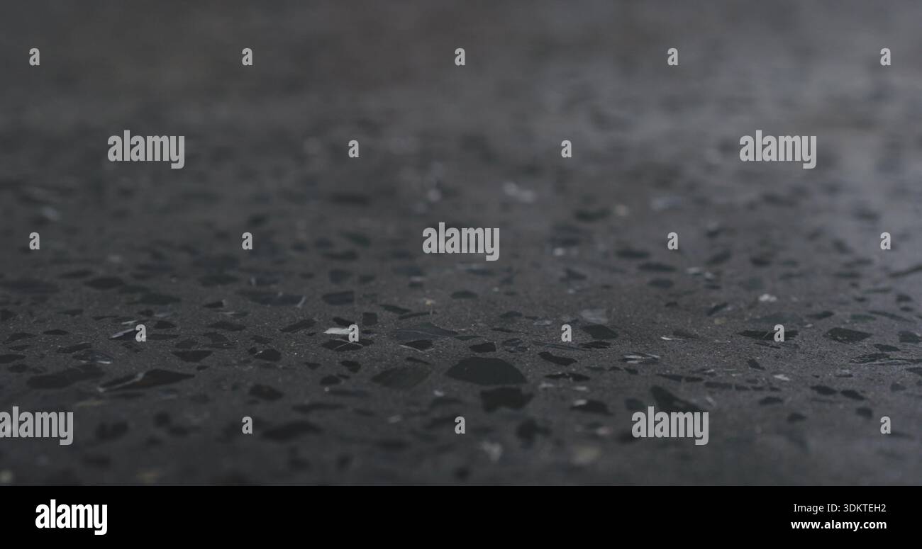Closeup gray concrete terrazzo countertop Stock Photo