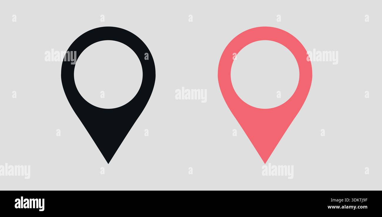 Location pin icon on transparent background Stock Vector