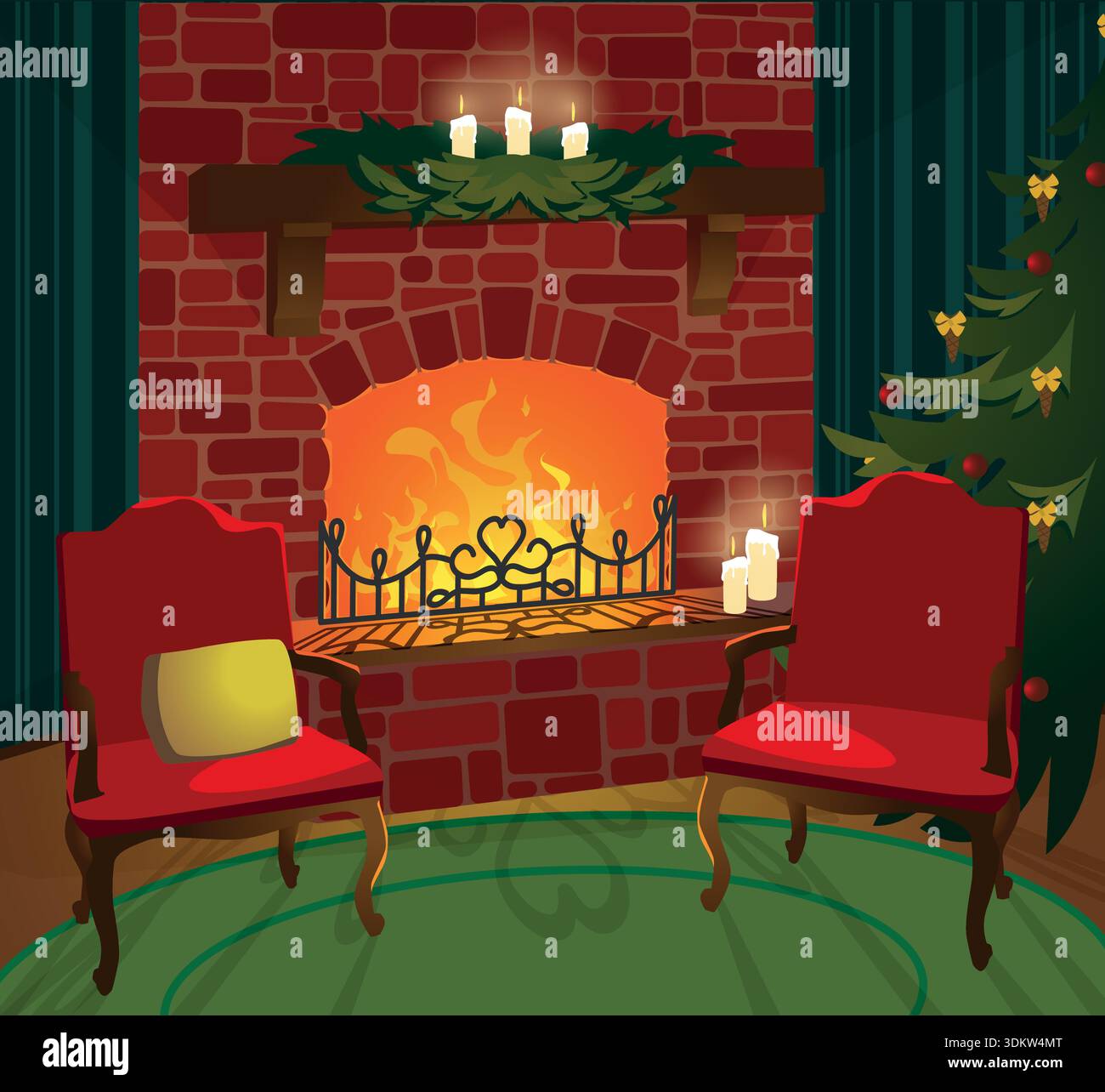 Blazing home Stock Vector Images - Alamy