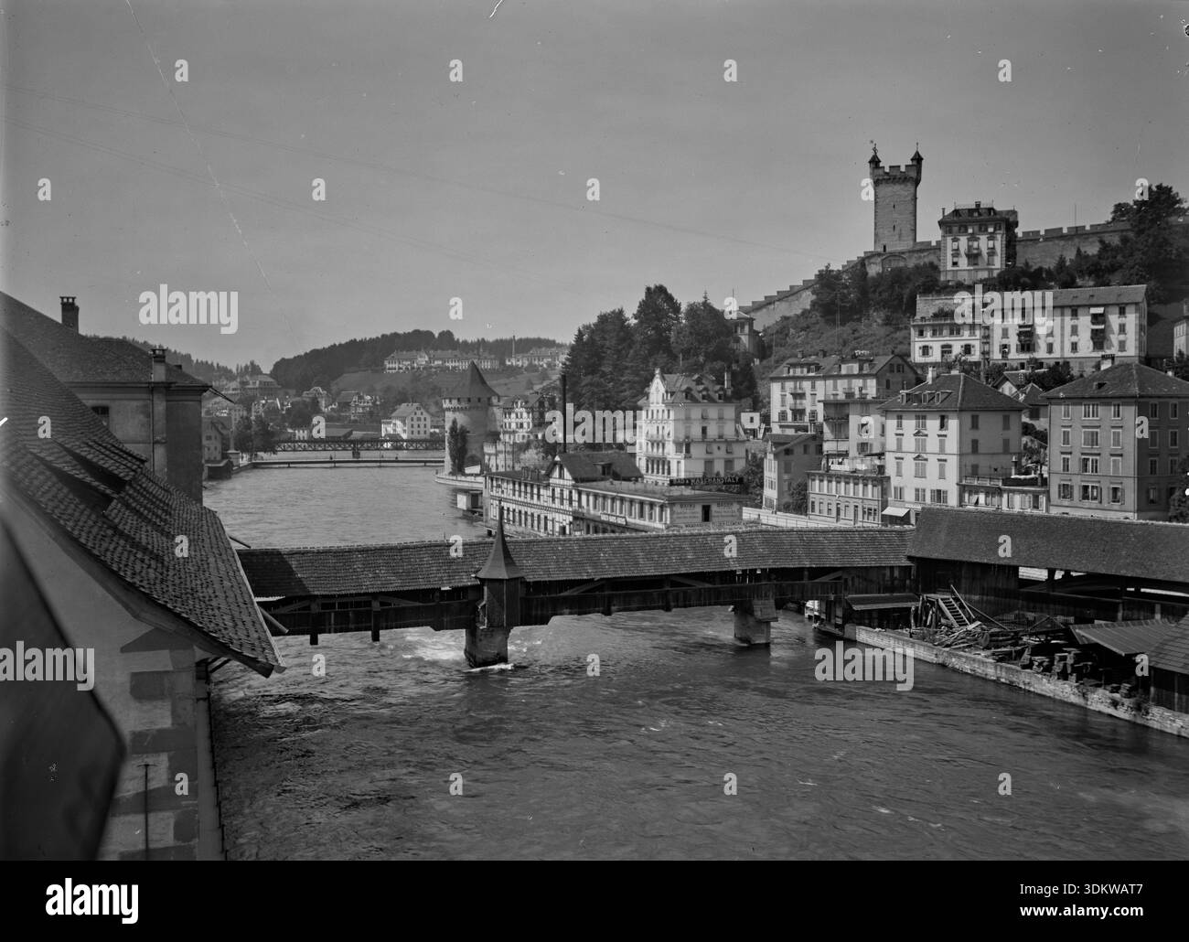 Switzerland 1910 the city of lucerne hi-res stock photography and