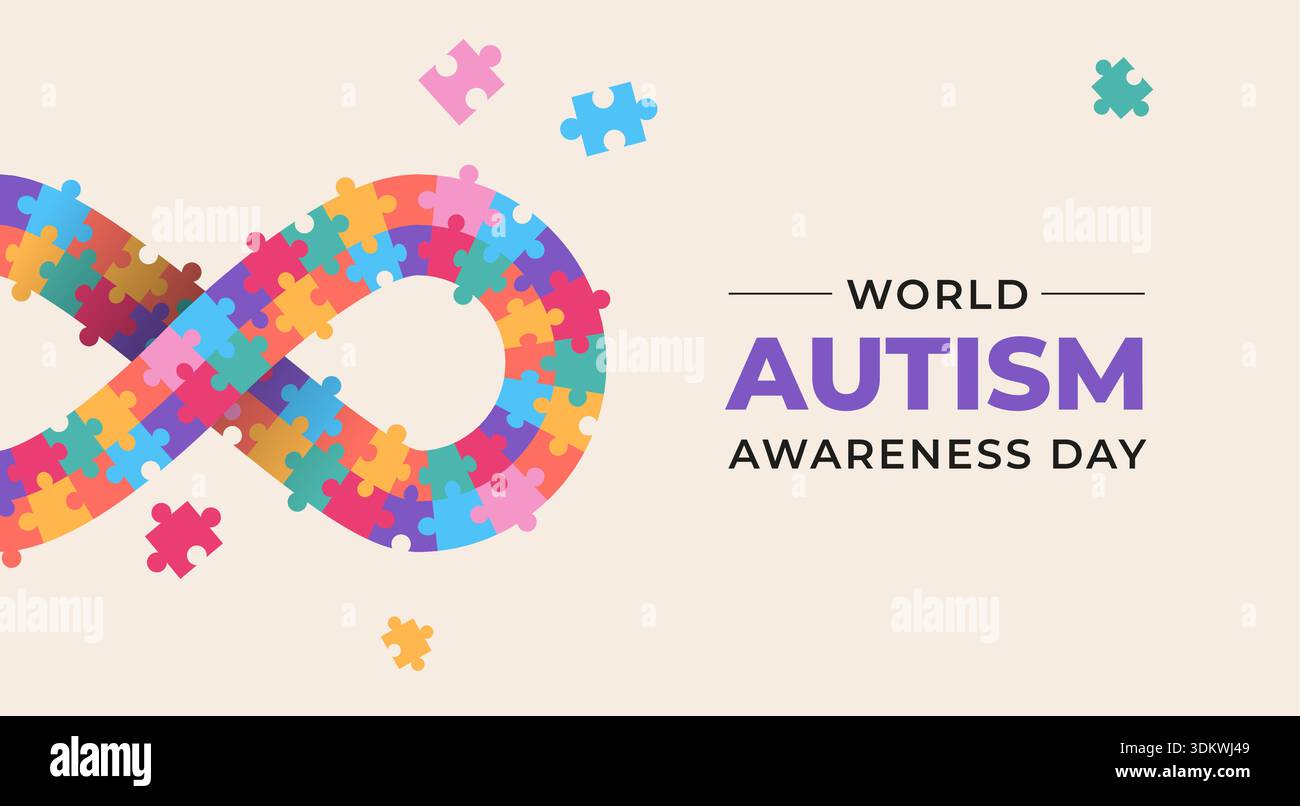 Autistic Sign Background World autism awareness day banner template and poster background with ...