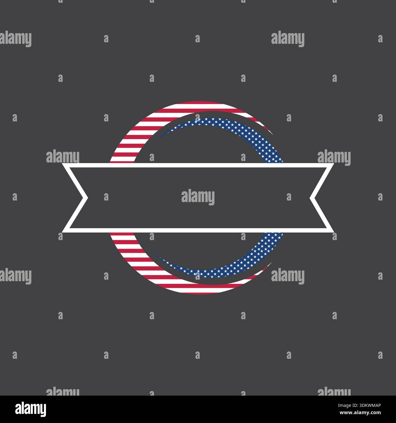 American flag badge Free Vector logo design Stock Vector Image & Art ...