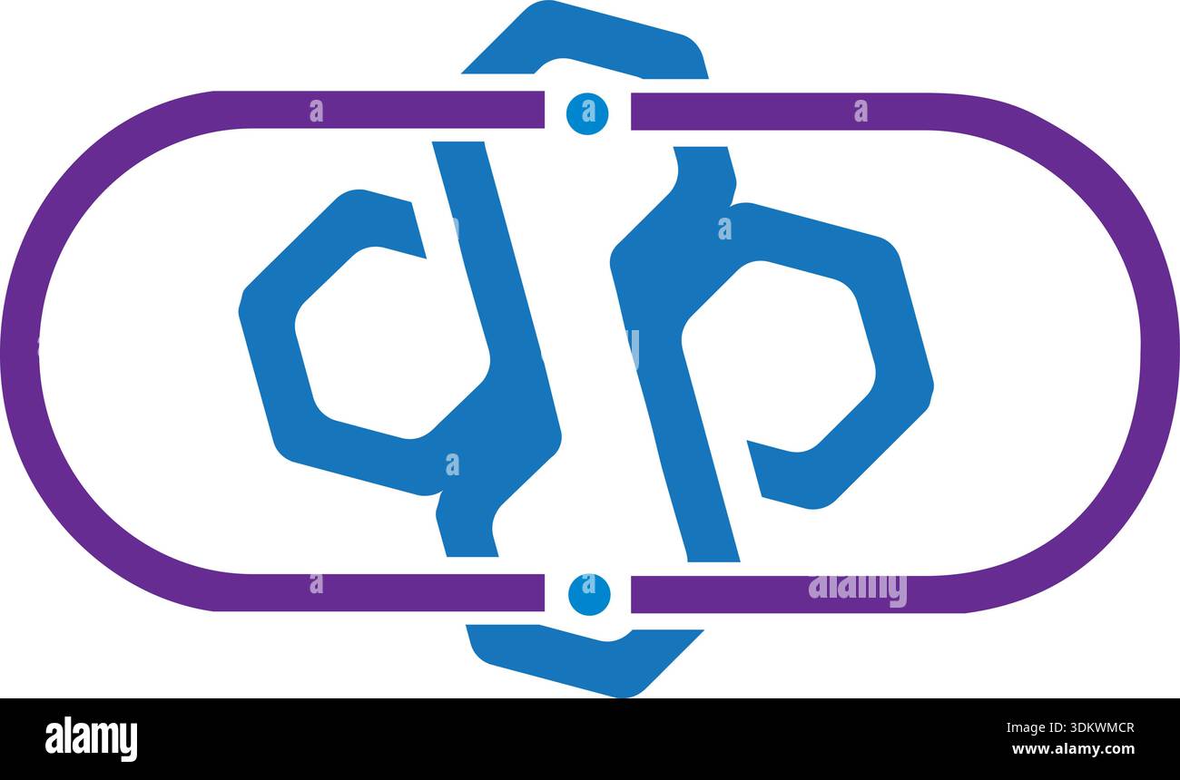 Creative Technology Concept Logo Design Template Stock Vector
