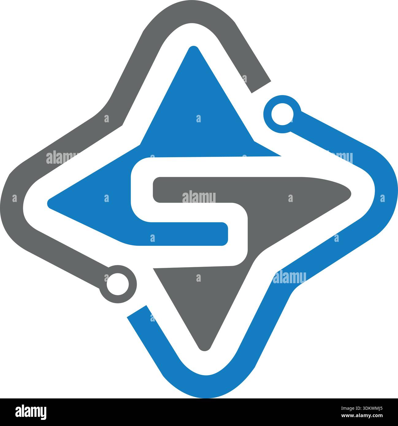 S letter logo creative design with vector graphic Pro Vector Stock Vector