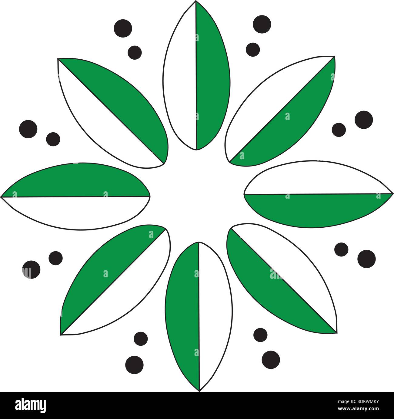 modern leaf flower logo design Stock Vector