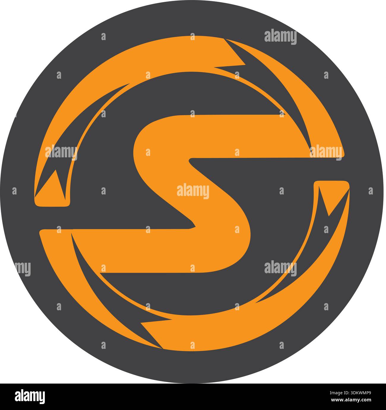 S letter icon logo  Vector circle arrow logo Stock Vector