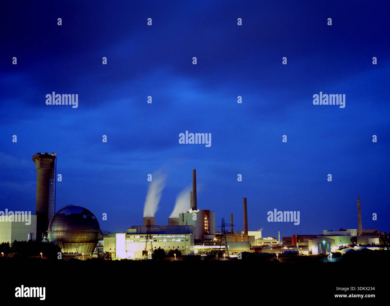 Sellafield Nuclear Power Station, Cumbria. Formerly the location of Calder  Hall, the world's first commercial nuclear power station (operational  19562003), the site has transitioned from power generation and fuel  reprocessing to a