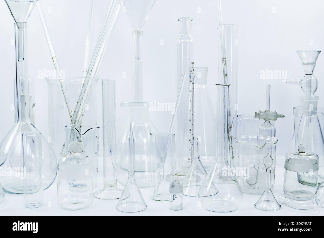 Chemical laboratory glass ware Stock Photo