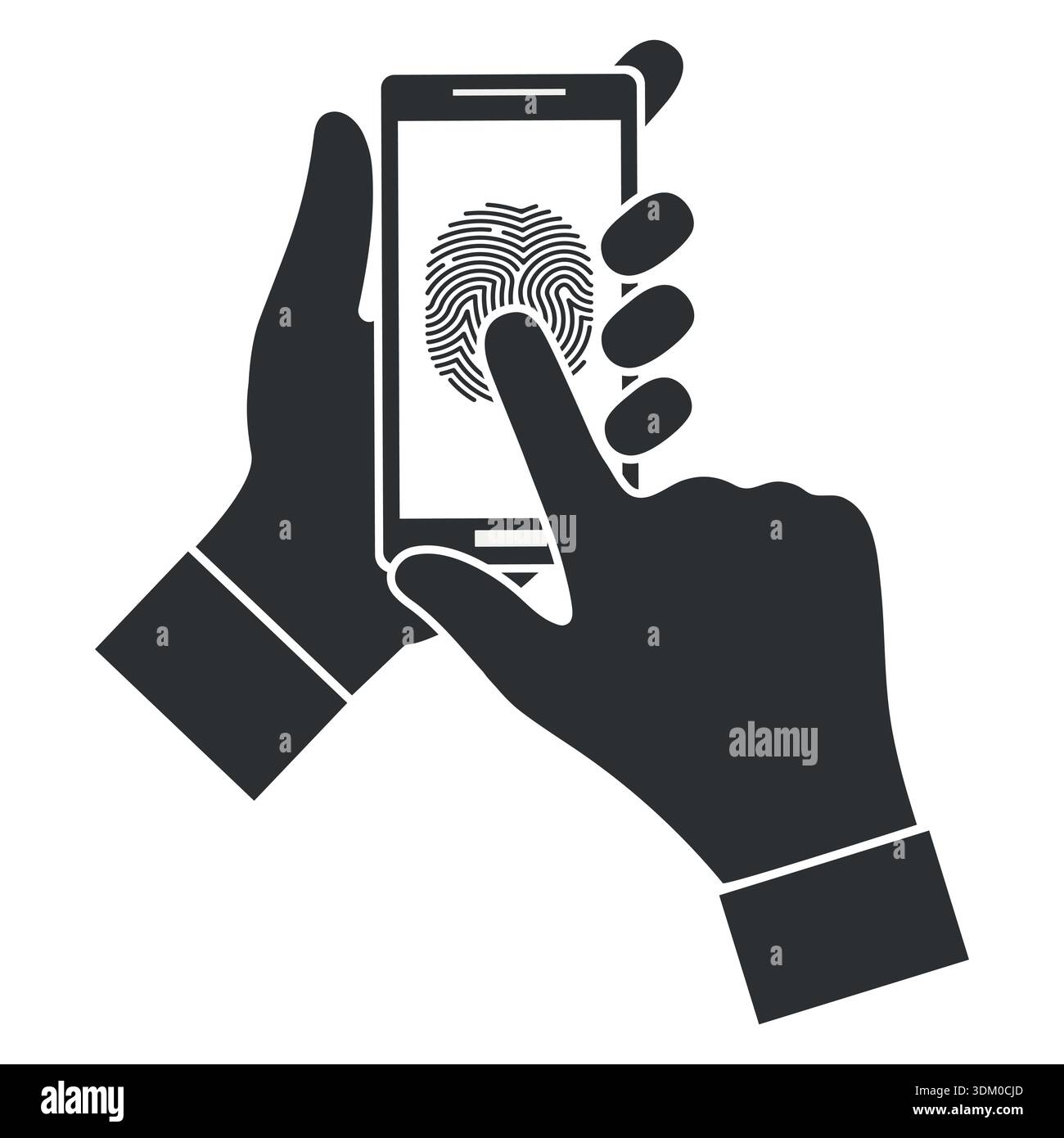 Person id Stock Vector Images - Alamy - Anxious About Phone Fingerprint Recognition
