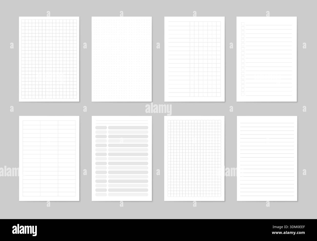 Notebook page lined dotted Stock Vector Images - Alamy