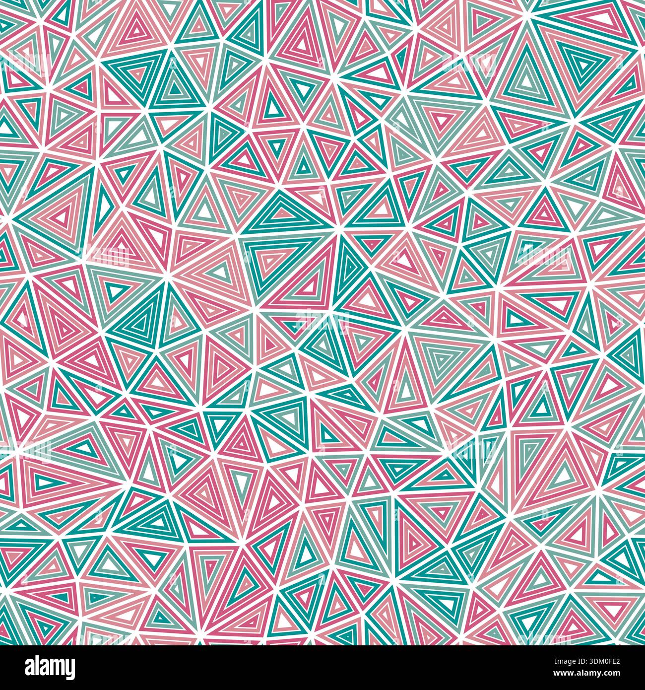 Abstract template background. Compact triangle size. Multiple repeated inner triangles. Multicolored style. Repeatable pattern. Elegant vector tiles. Stock Vector