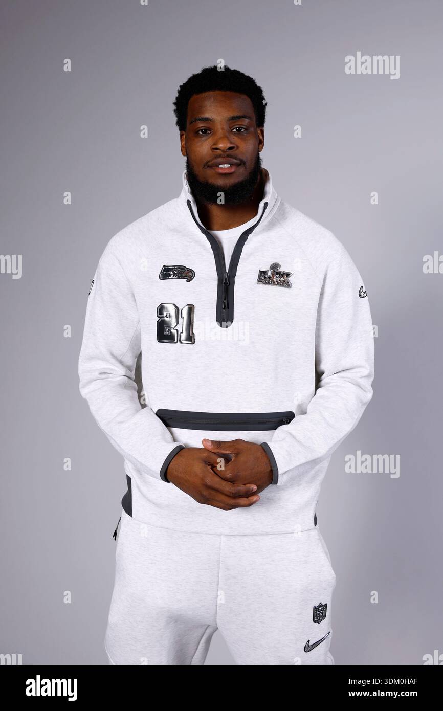 Seattle Seahawks Devon Witherspoon (21) poses for a portrait on Opening ...