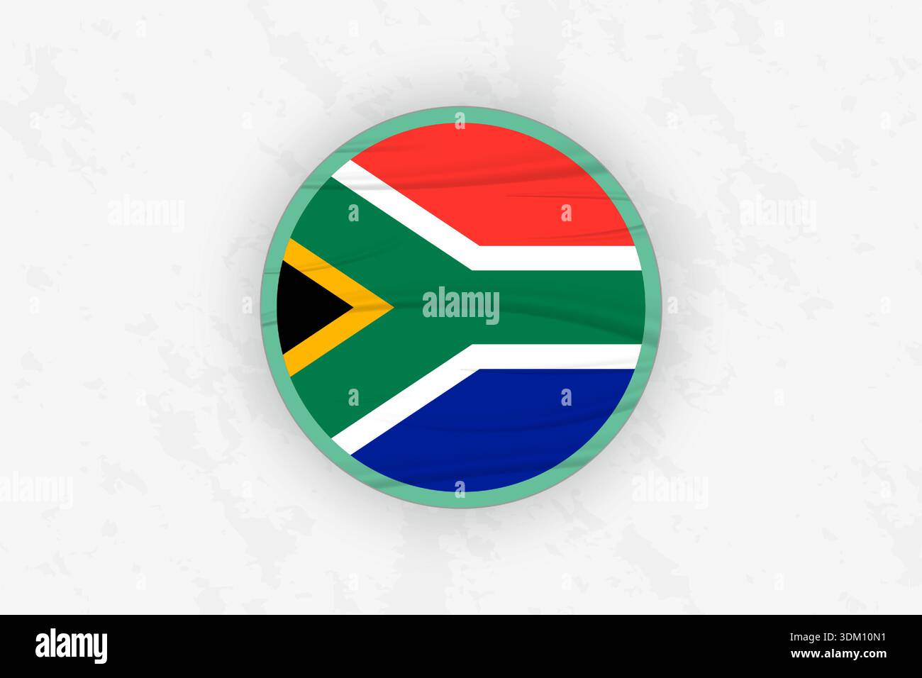 South Africa Flag Circular Sticker Design, National Pride Decal. Vector ...