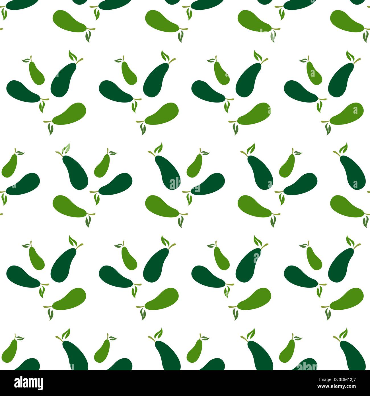 Seamless Pattern with Avocado Fruits Design Stock Vector
