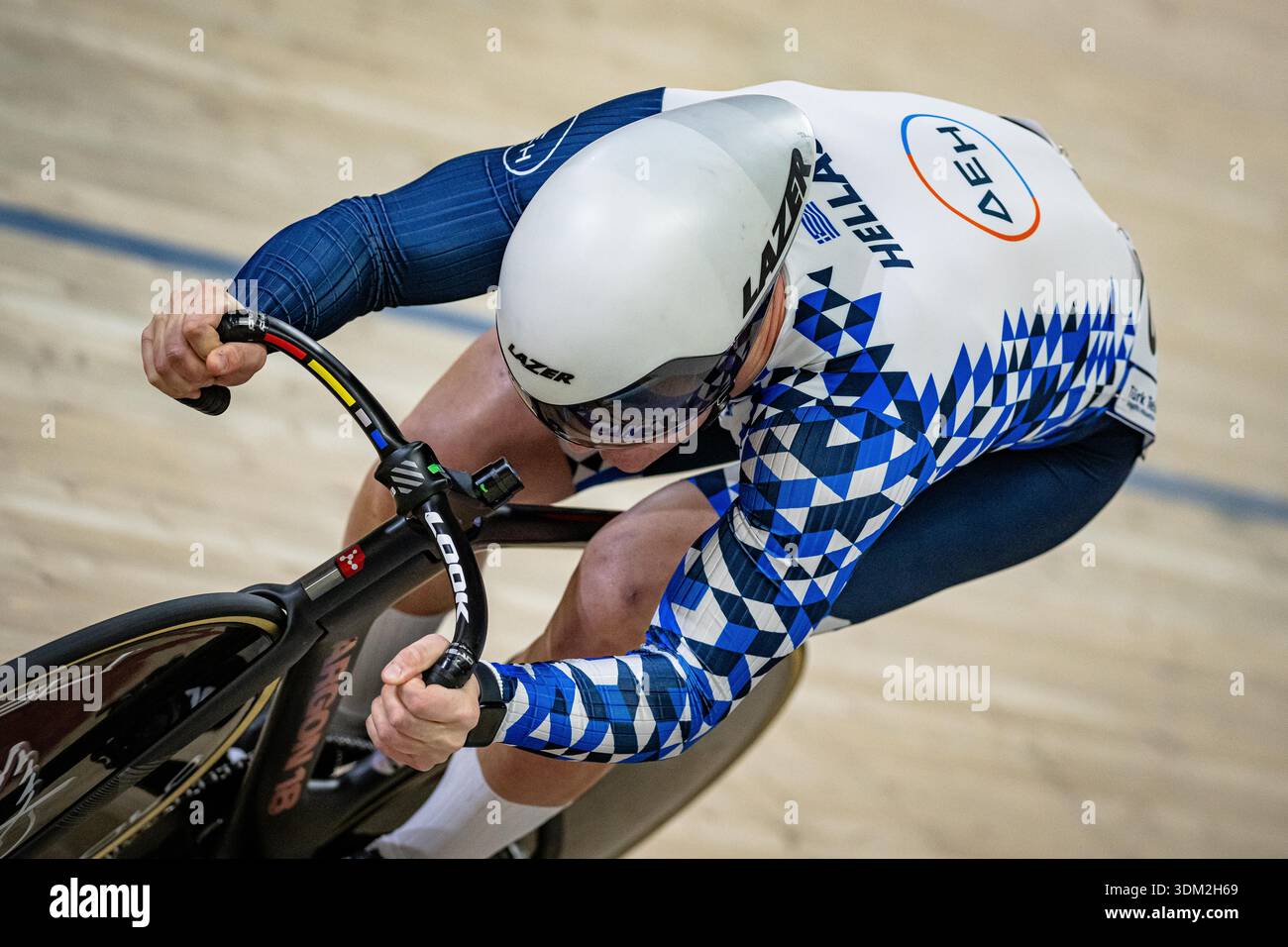CHAROVAS Miltiadis ( GRE )  Greece  Querformat - quer - horizontal - Landscape - Event/Veranstaltung: UEC Track Cycling European Championships 2026 - Category/Kategorie: Cycling - Track Cycling  European Championships - Location/Ort: Asia - Türkiye - Konya - Discipline: Sprint - Category: Elite Men - Distance: 200 m - Date/Datum: 03.02.2026  Tuesday  Day 3 - Photographer: © Arne Mill - frontalvision.com Stock Photo