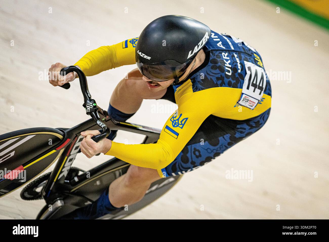 DANYLCHUK Bohdan ( UKR )  Ukraine  Querformat - quer - horizontal - Landscape - Event/Veranstaltung: UEC Track Cycling European Championships 2026 - Category/Kategorie: Cycling - Track Cycling  European Championships - Location/Ort: Asia - Türkiye - Konya - Discipline: Sprint - Category: Elite Men - Distance: 200 m - Date/Datum: 03.02.2026  Tuesday  Day 3 - Photographer: © Arne Mill - frontalvision.com Stock Photo