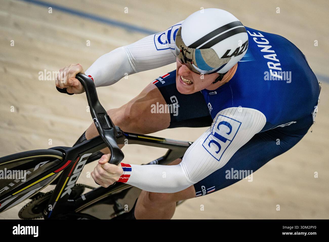 DERACHE Tom ( FRA )  France  Querformat - quer - horizontal - Landscape - Event/Veranstaltung: UEC Track Cycling European Championships 2026 - Category/Kategorie: Cycling - Track Cycling  European Championships - Location/Ort: Asia - Türkiye - Konya - Discipline: Sprint - Category: Elite Men - Distance: 200 m - Date/Datum: 03.02.2026  Tuesday  Day 3 - Photographer: © Arne Mill - frontalvision.com Stock Photo
