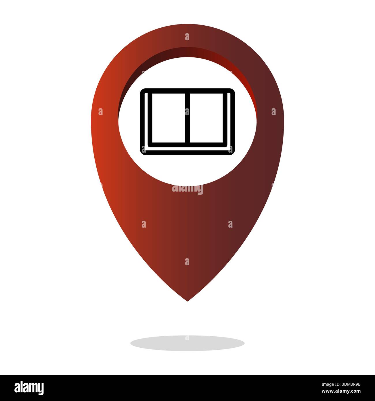 Educational publication graphics. Geographical location Vector. Navigation pointer graphics. Gradient spherical components. EPS 10. Stock Vector