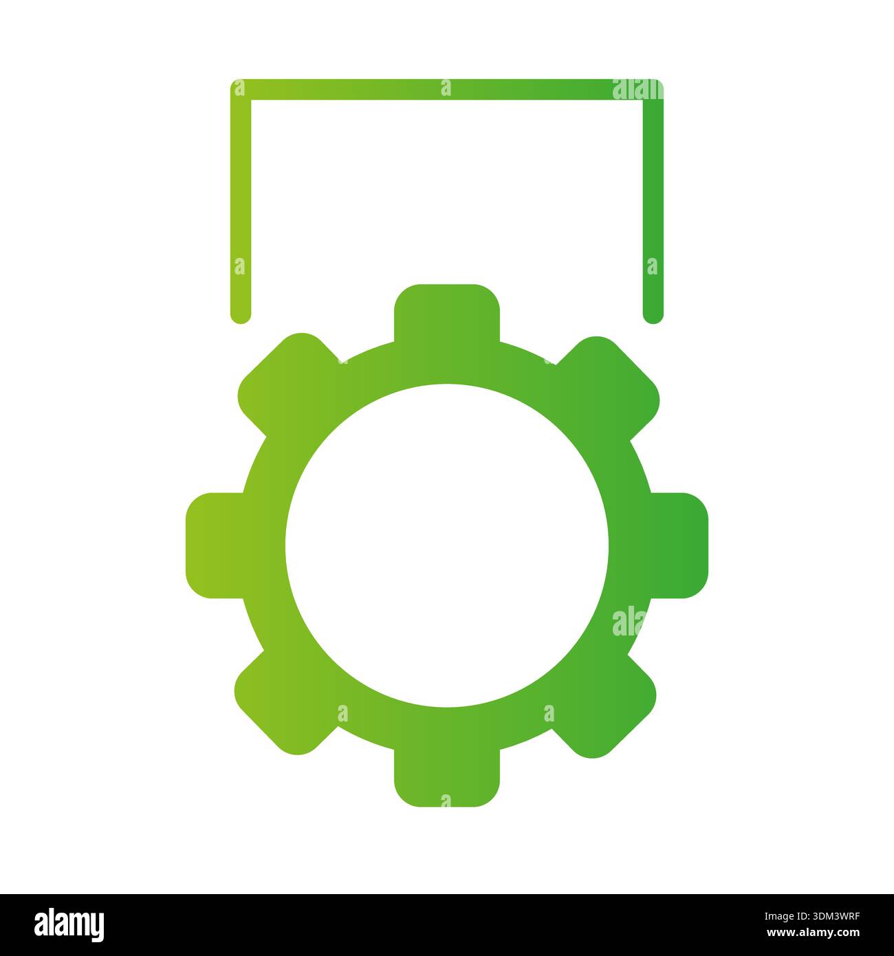 Settings gear icon. Technical process symbol. Vector engine wheel. Optimization mechanism emblem. EPS 10. Stock Vector