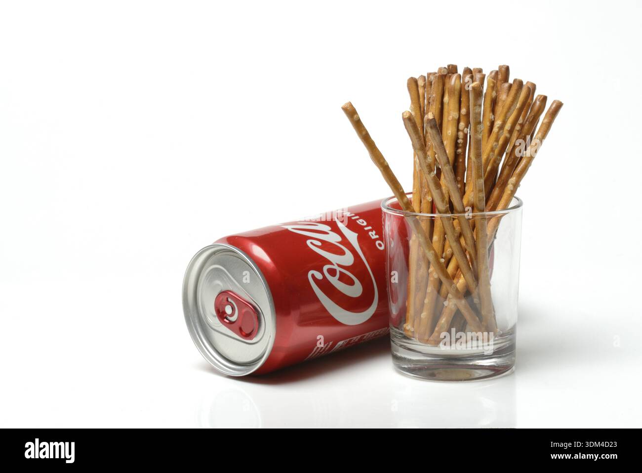 Pretzel sticks and cola Stock Photo