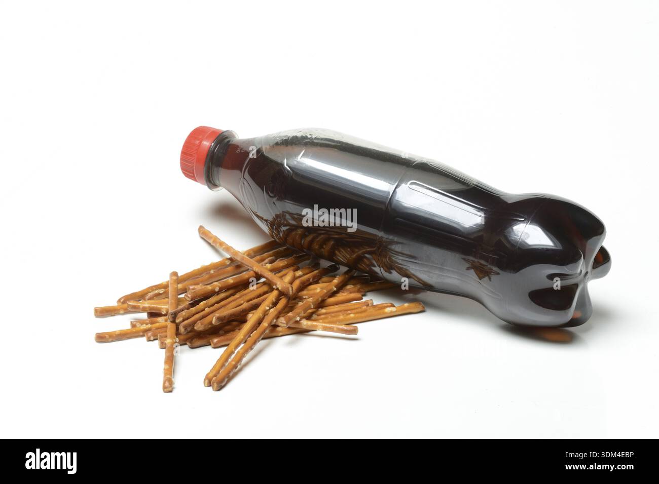 Pretzel sticks and cola Stock Photo