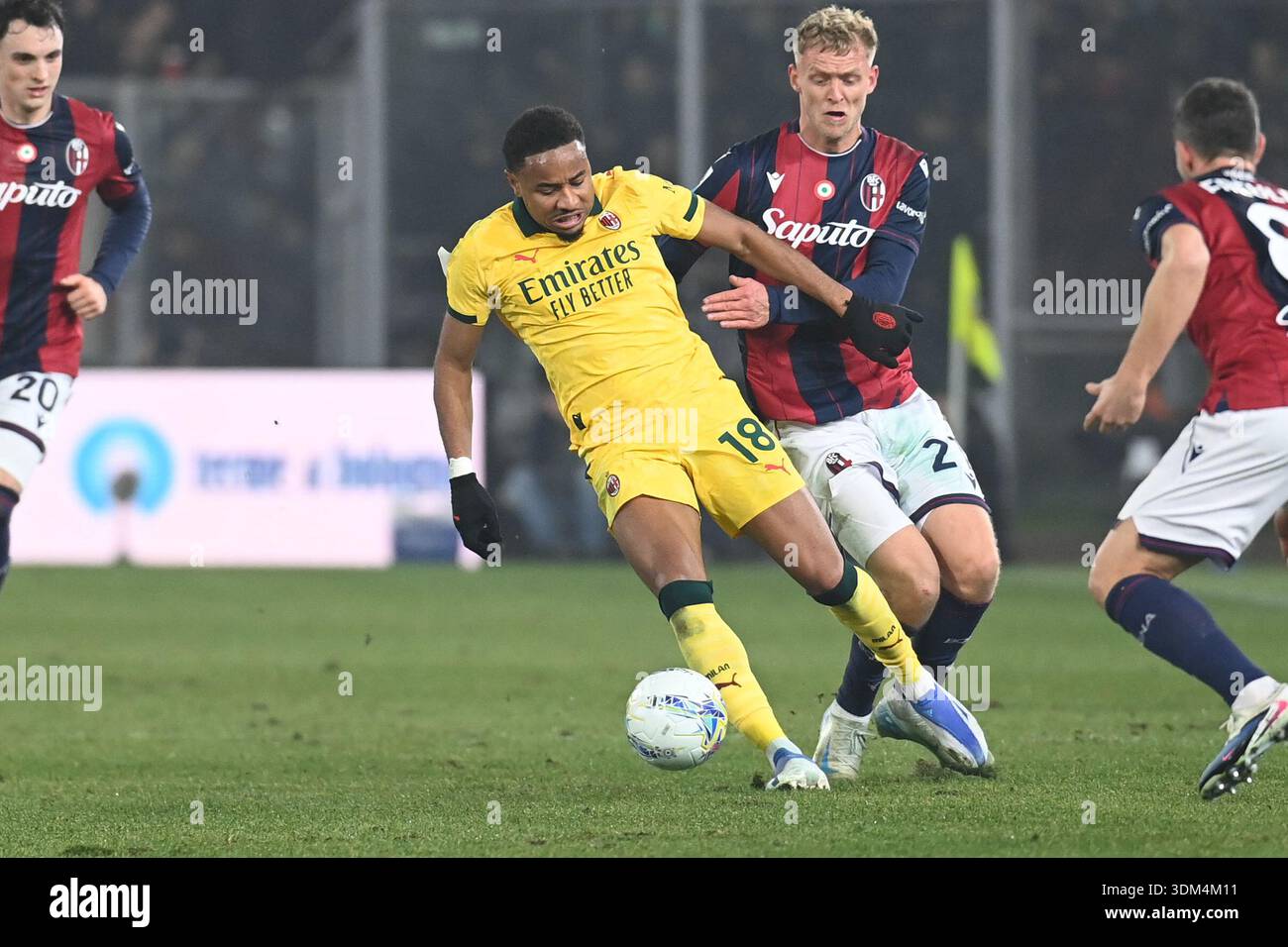 Nkunku Christopher (Ac Milan) in action during Bologna FC vs AC Milan ...
