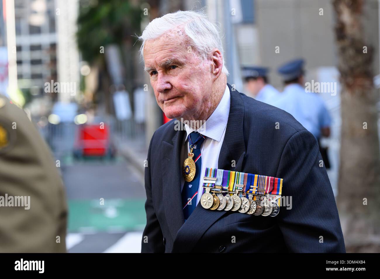 Former Governor of NSW Rear Admiral Peter Sinclair arrives for the ...
