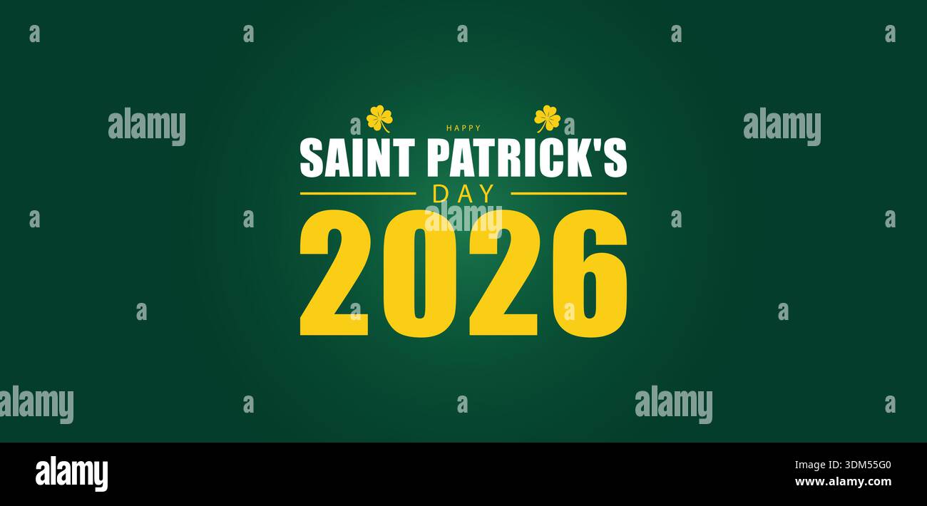 Celebrating Saint Patrick A Joyous 2026 Observance Stock Vector