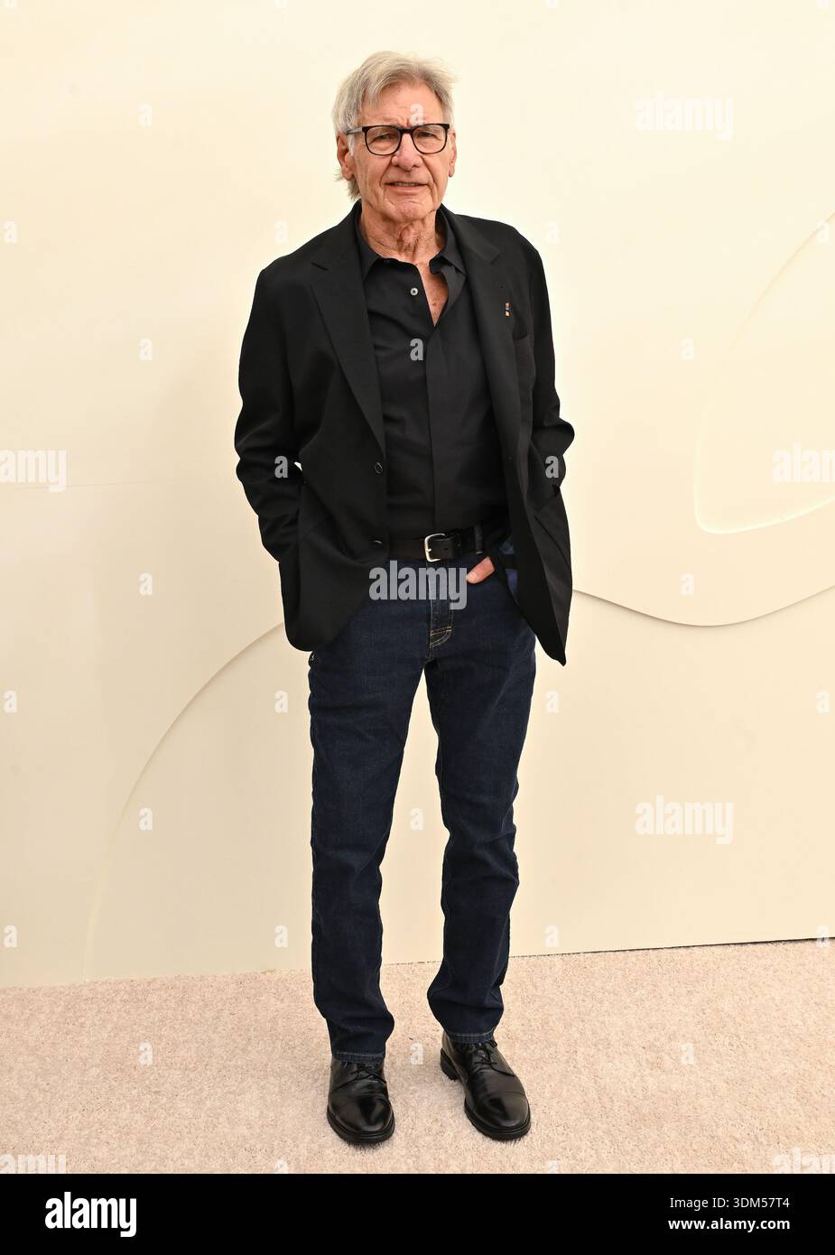 Harrison Ford Arriving To Apple TV Press Day At Barker Hanger On