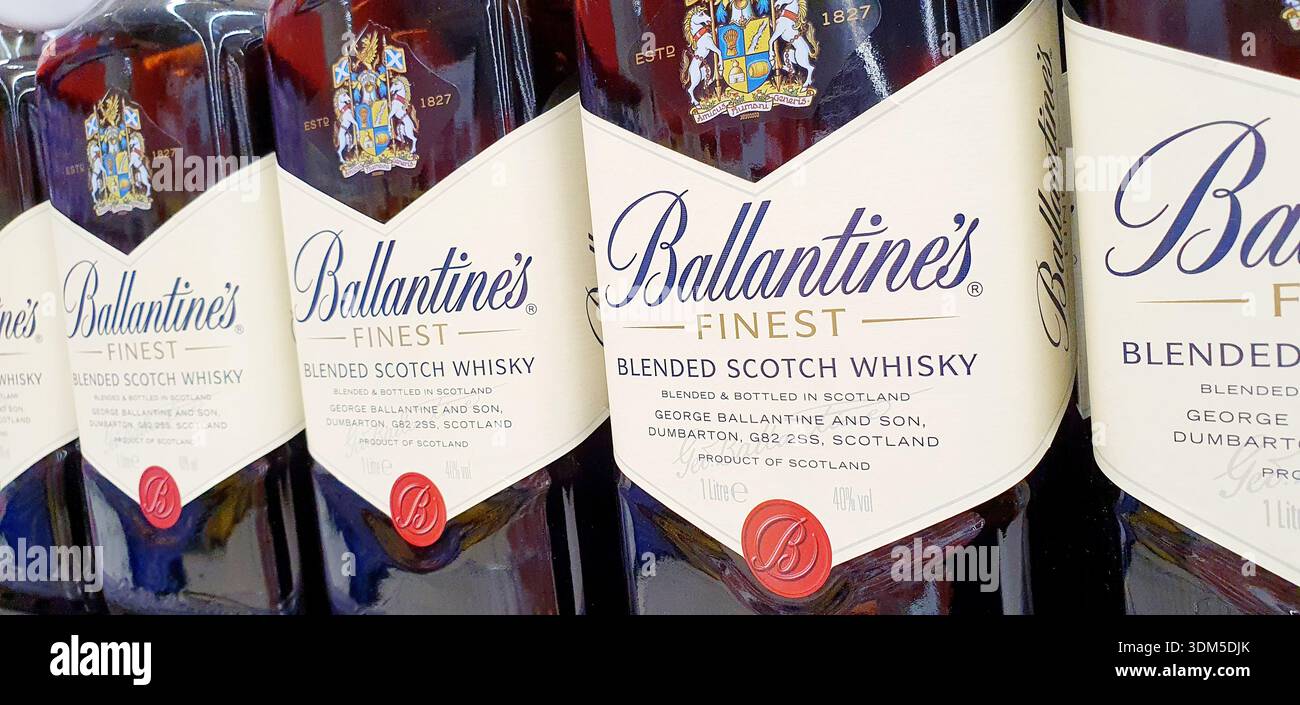 Ballantines whiskey bottle hi-res stock photography and images - Alamy