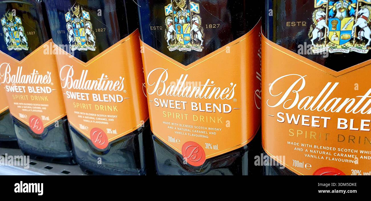 Ballantines whiskey bottle hi-res stock photography and images - Alamy