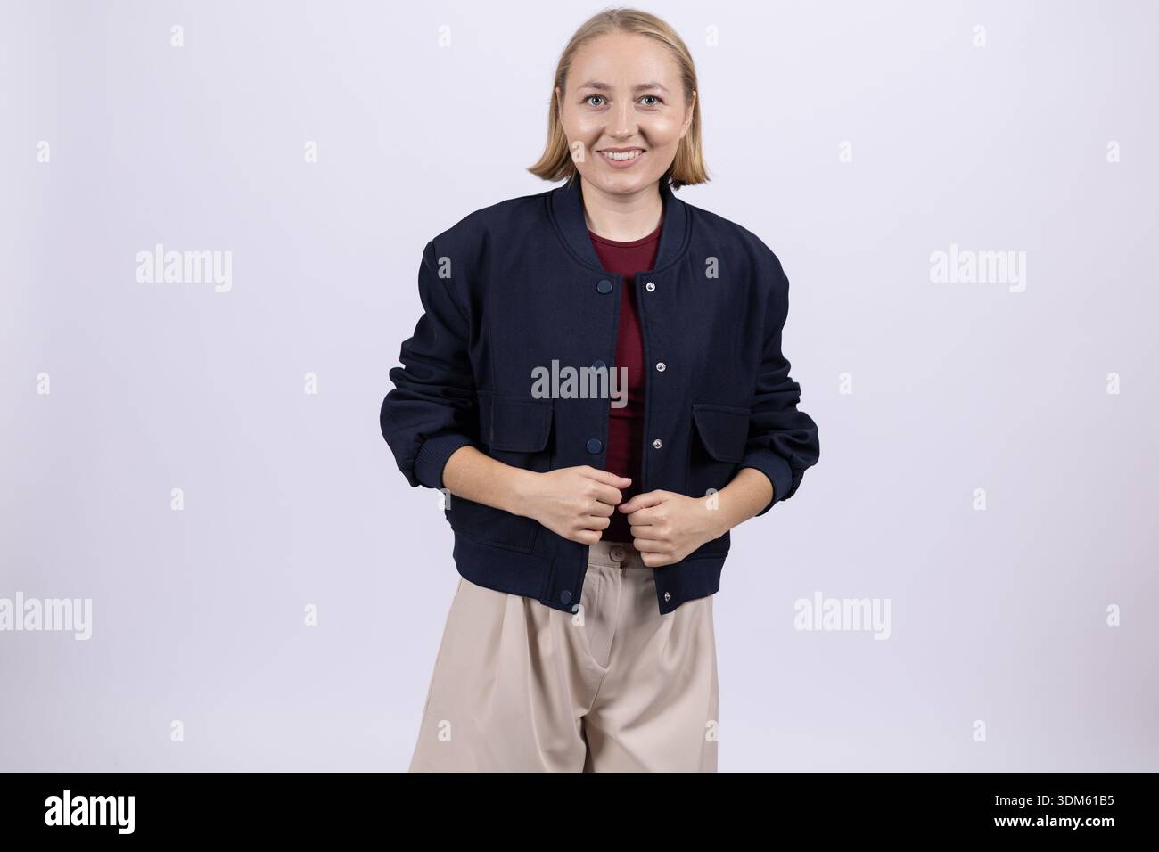Businesswoman in black blazer hi-res stock photography and images - Alamy