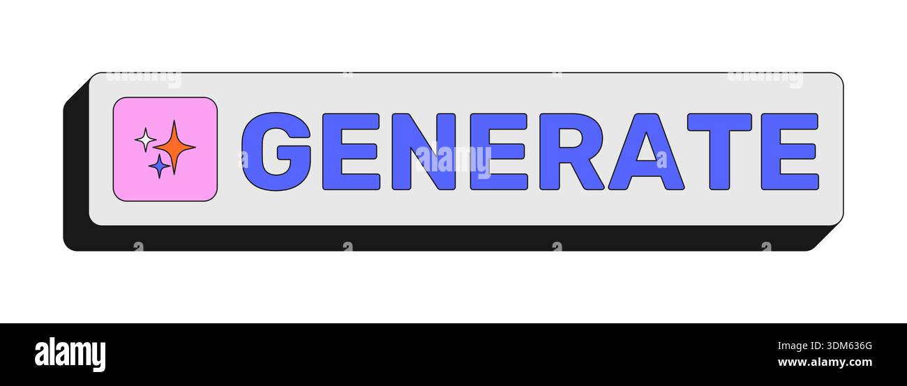Generate rectangular UI web button Stock Vector