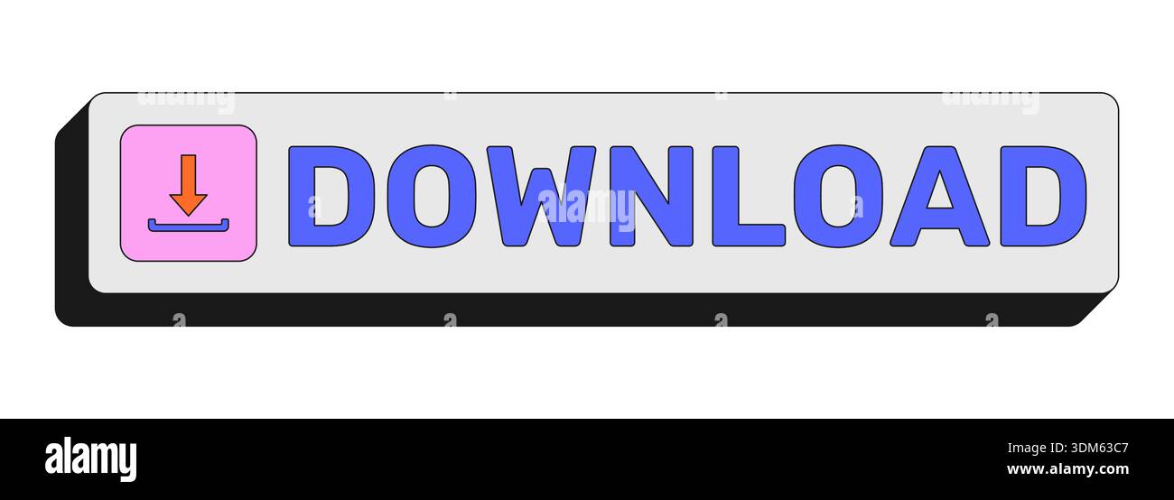 Download rectangular UI web button Stock Vector