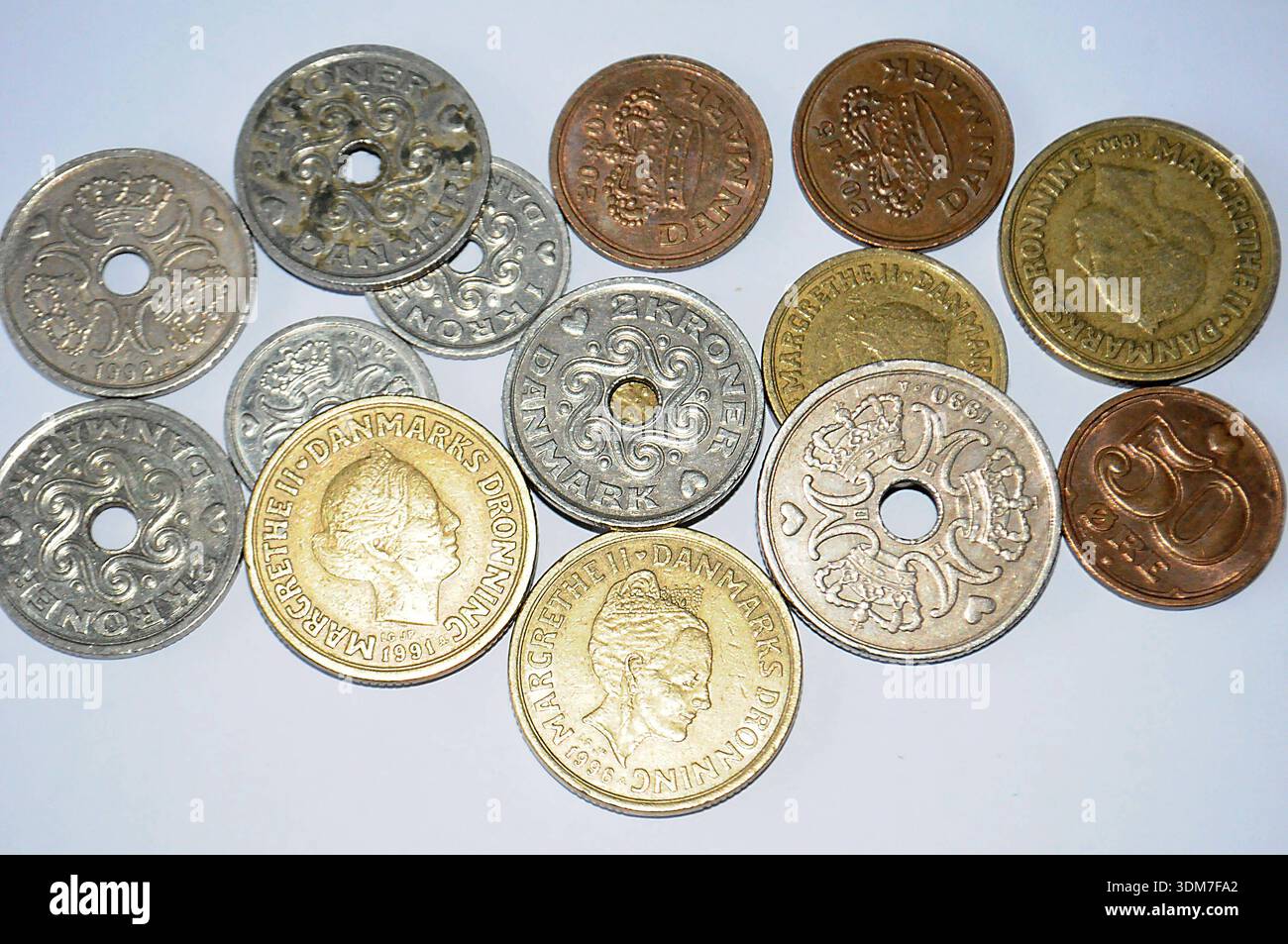 Copenhagen/ Denmark/04 FEBUARY 2026/Danish hunred kroner VArious coins ...