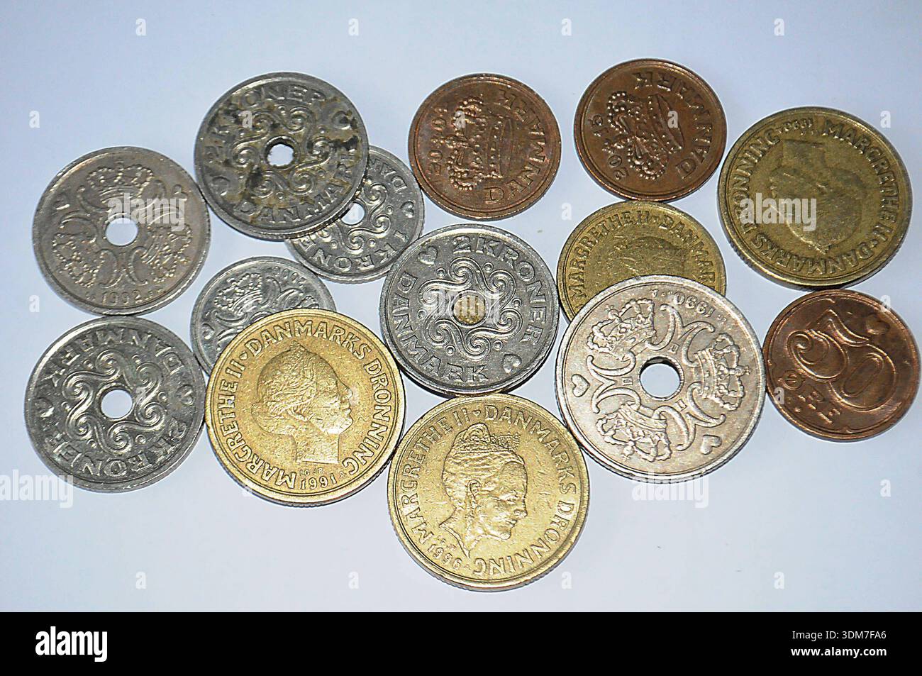 Copenhagen/ Denmark/04 FEBUARY 2026/Danish hunred kroner VArious coins ...