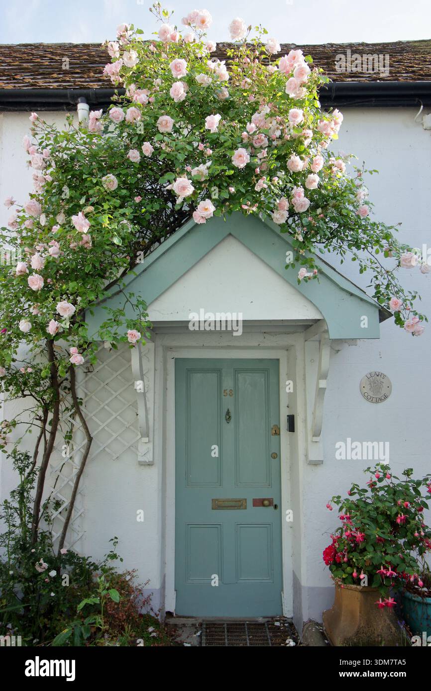 Roses garden cottage england hi-res stock photography and images - Alamy