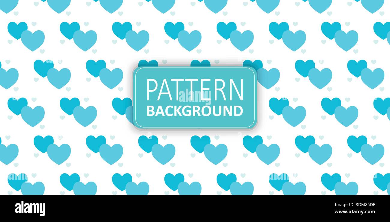 Seamless heart pattern background with repeating love symbols Stock Vector