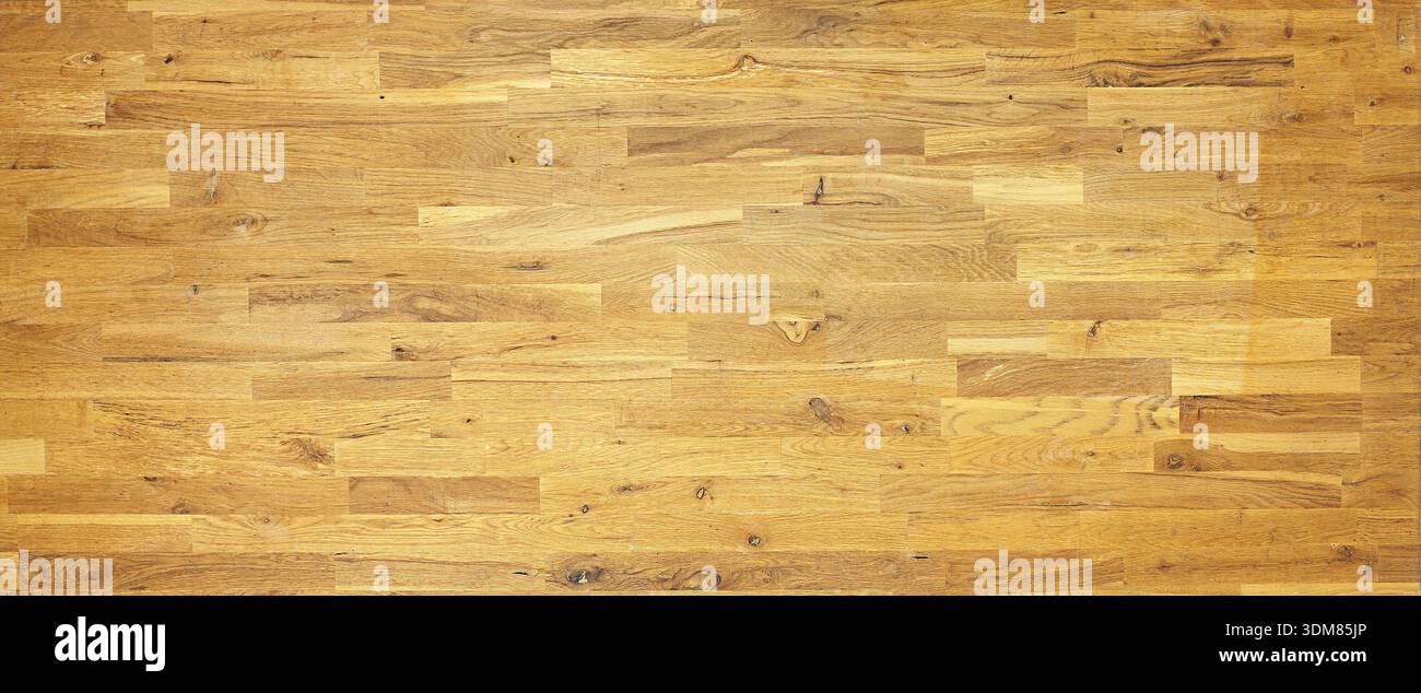 panoramic rustic light oak wood texture background Stock Photo